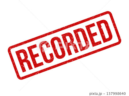 Official confirmation stamp indicating successful logging of data or event entry into a formal system 137998640