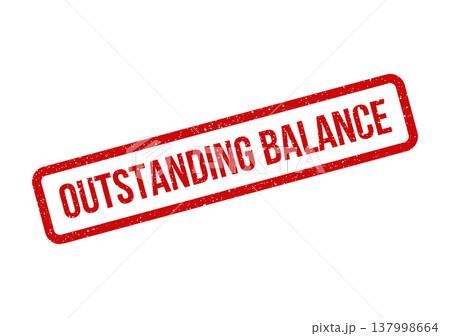 Official grunge rubber stamp impression displaying Outstanding Balance for financial reports and tracking Official grunge rubber stamp impression displaying Outstanding Balance for financial reports and tracking 137998664