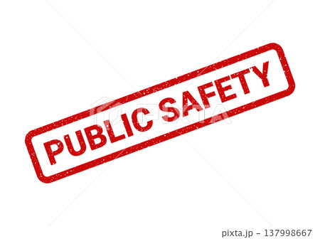 Official grunge rubber stamp impression indicating Public Safety for community warnings, emergency alerts, and security notifications Official grunge rubber stamp impression indicating Public Safety for community warnings, emergency alerts, and security notifications 137998667