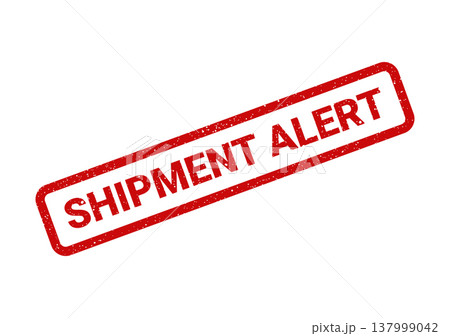 Prominent red grunge effect rubber stamp displaying the crucial message shipment alert, indicating an important status update Prominent red grunge effect rubber stamp displaying the crucial message shipment alert, indicating an important status update 137999042