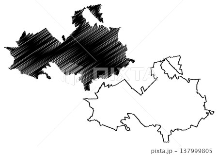Canatlan municipality (Estado Libre y Soberano de Durango, Mexico, United Mexican States) map vector illustration, scribble sketch Canatlan map 137999805