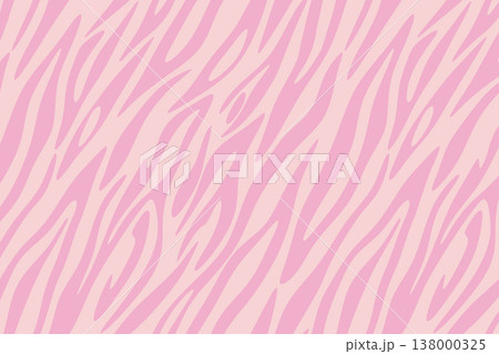 ゼブラ柄のベクターイラスト背景　ピンク色のシマウマの縞模様 138000325