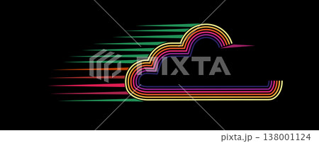 Cloud concept technology background and network security 138001124