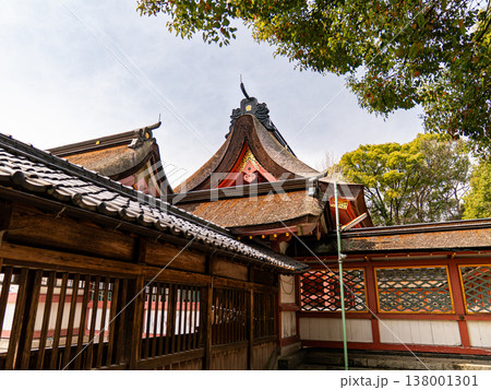 神社 屋根 神社建築 日本建築 伝統建築 和風 社殿 文化遺産 日本文化 歴史建築 観光素材 138001301