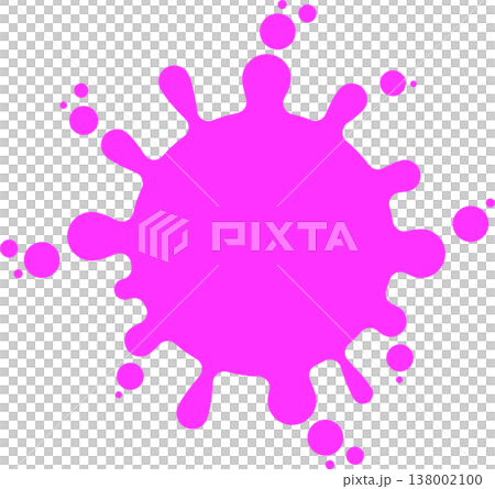 Ink splatter effect, colorful set, simple paint splatter background material, pink. 138002100