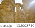 Giant Sandstone Columns with Hieroglyphics in Great Hypostyle Hall, Karnak Temple 138002730