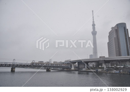 雪の浅草の風景 東京 雪の浅草の風景 東京 138002929