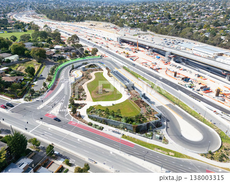 North East Link Under Construction in Melbourne Australia North East Link Under Construction in Melbourne Australia 138003315