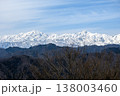 日本が誇る冬のアルプス連峰 138003460
