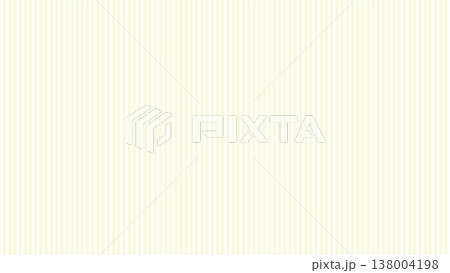シンプルで使いやすい薄い黄色のストライプパターン背景(パステル・横長・16:9) 138004198