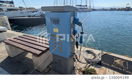 Marine fuel station at yacht harbor Marine fuel station at yacht harbor 138004199