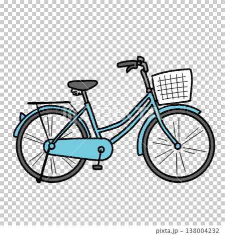 自転車のシンプルイラスト 138004232