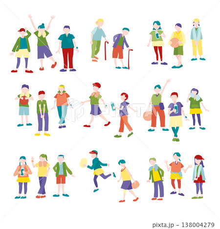運動している人のイラストセット 138004279