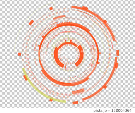 Orange-toned circular HUD UI vector material, ideal for warnings and error messages. Orange-toned circular HUD UI vector material, ideal for warnings and error messages. 138004364