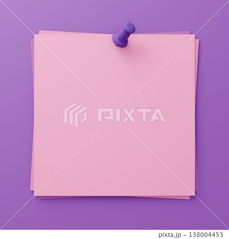 3D背景素材_画鋲_紙_紫 3D背景素材_画鋲_紙_紫 138004453