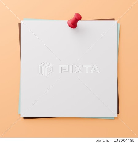 3D背景素材_画鋲_紙_カラフル 3D背景素材_画鋲_紙_カラフル 138004489