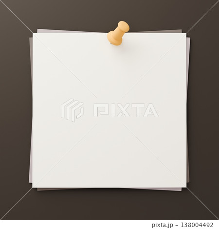 3D背景素材_画鋲_紙_カラフル 3D背景素材_画鋲_紙_カラフル 138004492