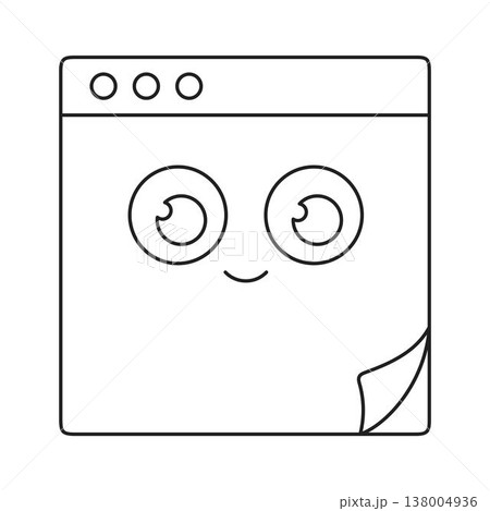 sticker for notes in outline isolated 138004936