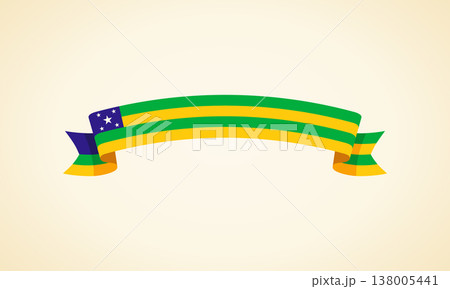 Ribbon with flag of Sergipe Ribbon with flag of Sergipe 138005441