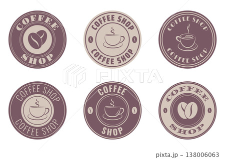 coffee shop labels set coffee shop labels set 138006063