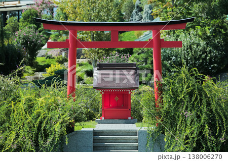 Serene Sacred Scene. Tranquil Setting Showcasing Spiritual Tradition And Natural Beauty Appreciation Serene Sacred Scene. Tranquil Setting Showcasing Spiritual Tradition And Natural Beauty Appreciation 138006270