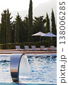 Serene Poolside Relaxation Setting. Idyllic Spa Environment With Scenic Views And Tranquil Ambiance 138006285