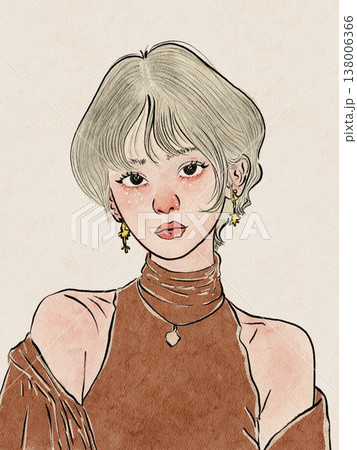 fashion portrait of young woman 138006366