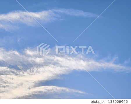 Beautiful Cirrus Cloud Formation Blue Sky Landscape Beautiful Cirrus Cloud Formation Blue Sky Landscape 138006446