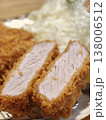 Tonkatsu Cross Section Close Up Juicy Pork Interior 138006512