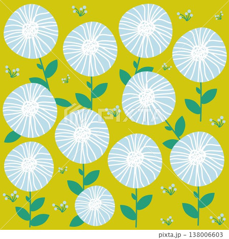 Dandelions floral retro seamless pattern. Dandelions floral retro seamless pattern. 138006603