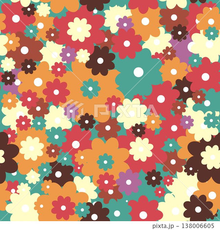 Floral retro seamless pattern. Floral retro seamless pattern. 138006605