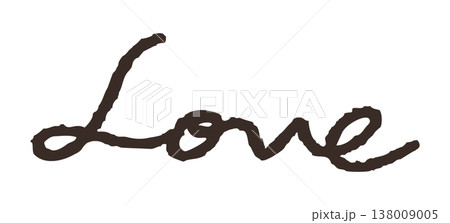 手書き感のあるおしゃれな「Love」のカリグラフィー文字素材 手書き感のあるおしゃれな「Love」のカリグラフィー文字素材 138009005
