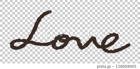 手書き感のあるおしゃれな「Love」のカリグラフィー文字素材 手書き感のあるおしゃれな「Love」のカリグラフィー文字素材 138009005
