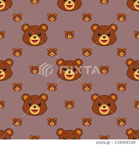 Vector seamless pattern of a bear Vector seamless pattern of a bear 138009180