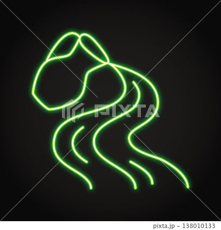 Water flowing from a jug neon icon 138010133