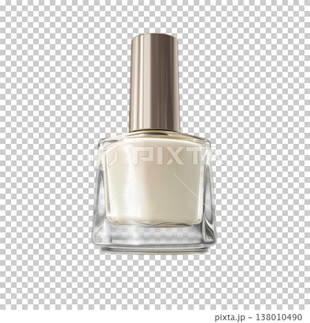 Nail Polish Bottle With Shiny Texture Placed Beside a Nail Swatch on a Simple Background Nail Polish Bottle With Shiny Texture Placed Beside a Nail Swatch on a Simple Background 138010490