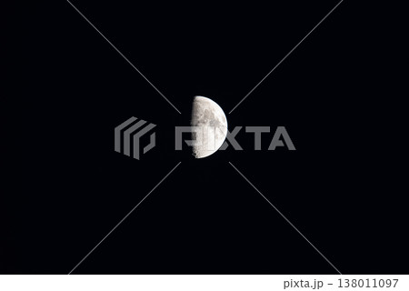 Celestial Serenity: Telephoto Glimpse of the Waning Moon Celestial Serenity: Telephoto Glimpse of the Waning Moon 138011097