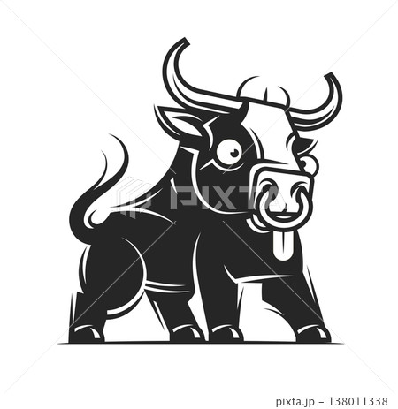 angry bull head mascot illustration 138011338