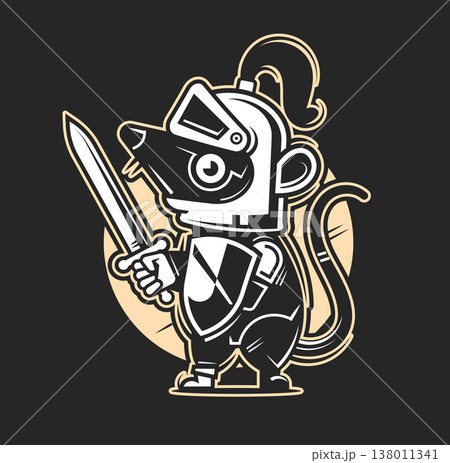 king mouse wild animal logo vector illustration template design 138011341