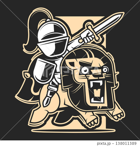 knight logo design vector illustration template knight logo design vector illustration template 138011389