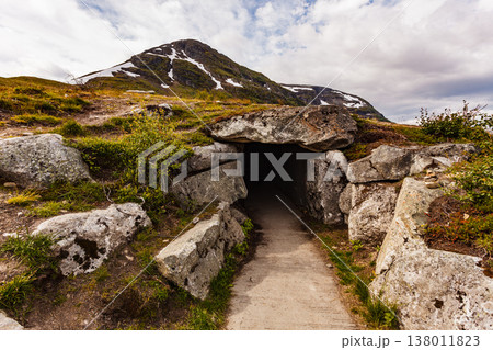 Vedahaugane entrance to bear cave, Norway 138011823