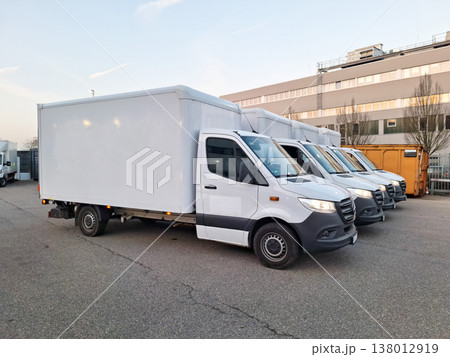 Trucks with a booth are line Trucks with a booth are line 138012919