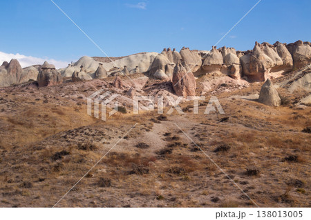 beautiful mountain scenery in the city Cappadocia in Turkey 138013005