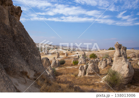 beautiful mountain scenery in the city Cappadocia in Turkey beautiful mountain scenery in the city Cappadocia in Turkey 138013006