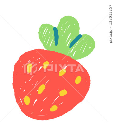Strawberry With Leaf And Seed Strawberry With Leaf And Seed 138013257