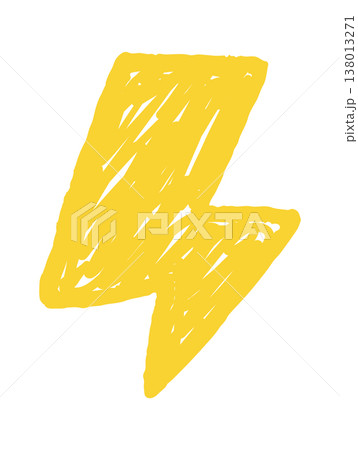 Lightning Bolt Rough Hand Sketch 138013271