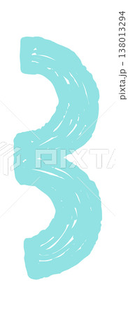 Number Three Painted Rough Brush 138013294