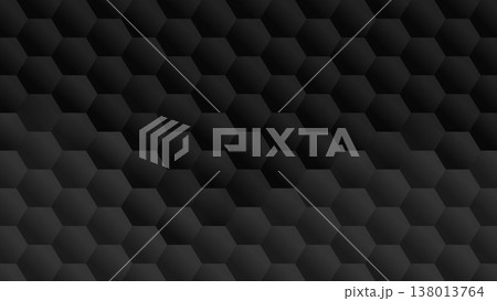 Abstract Black Pattern Gradient Hexagon Shape Background Abstract Black Pattern Gradient Hexagon Shape Background 138013764