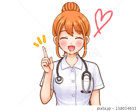白衣の看護師のアニメ系イラスト素材2 138014631