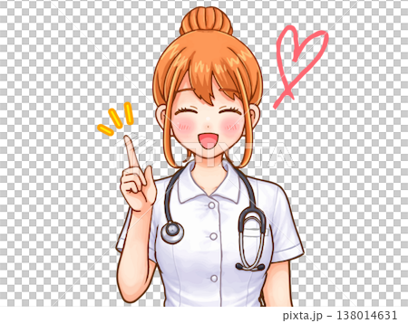 白衣の看護師のアニメ系イラスト素材2 138014631
